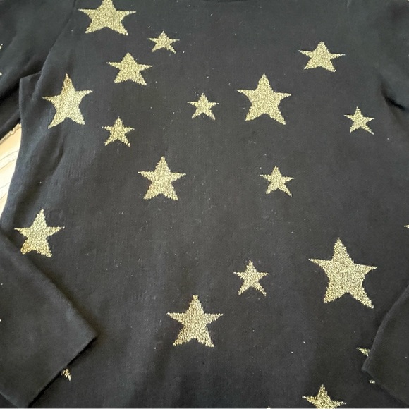 Old Navy Black Gold Star Sweater | M - Picture 2 of 5
